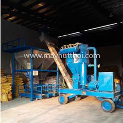 PNEUMATIC CONVEYOR FOR GRAIN FROM CONTAINER TO STORAGE, C0MBINED WITH WEIGHT MEASUREMENT